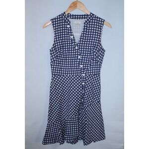 Shoshanna Women's Size 2 Blue White Check Sleeveless Mini Dress